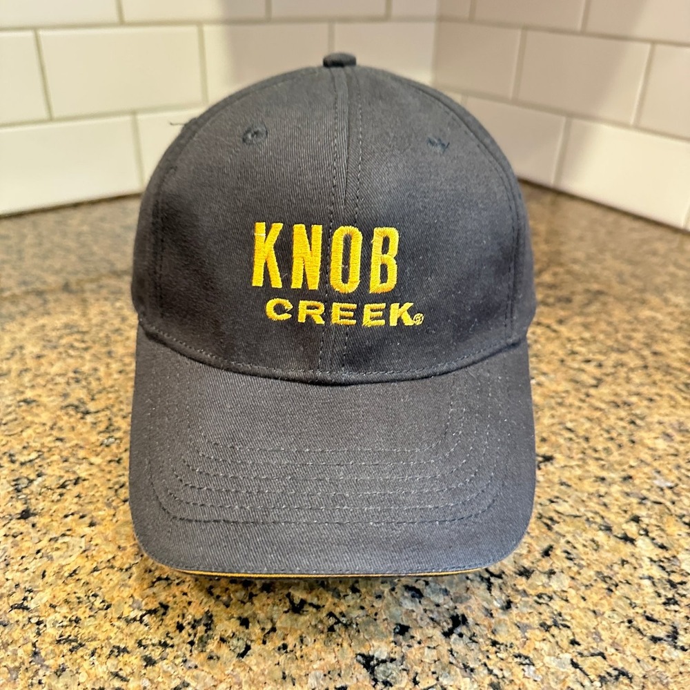 Knob Creek Bourbon Dad Hat Adjustable Black Yellow Cotton